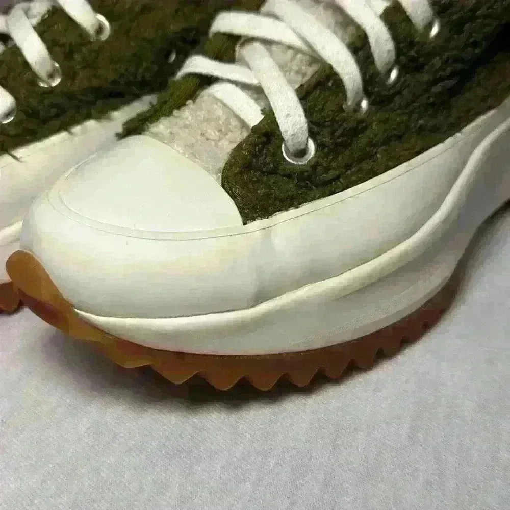 Converse Run Star Hike High Women's Fur Green Moss Lace Up 573197C Size 6.5 - Picture 14 of 15